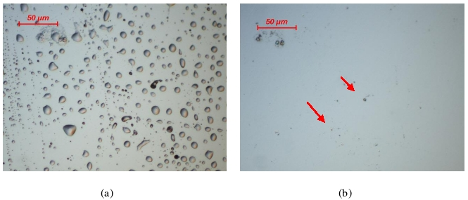 大气常压91短视频在线播放清洗前后K9玻璃表面机油分布状况