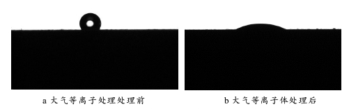 大气91短视频在线播放体处理前后发泡PVC板表面接触角 